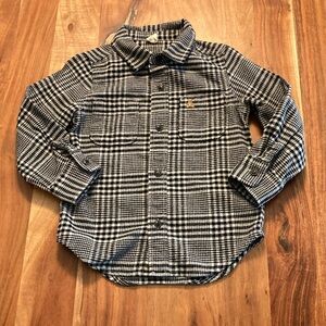 Gap Kids Organic flannel shirt in Grey Heather 4T